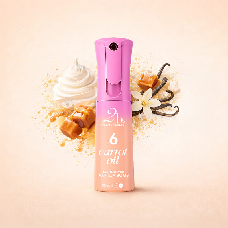 2bTanned SPF 6 Carrot Oil Vanilla Bomb
