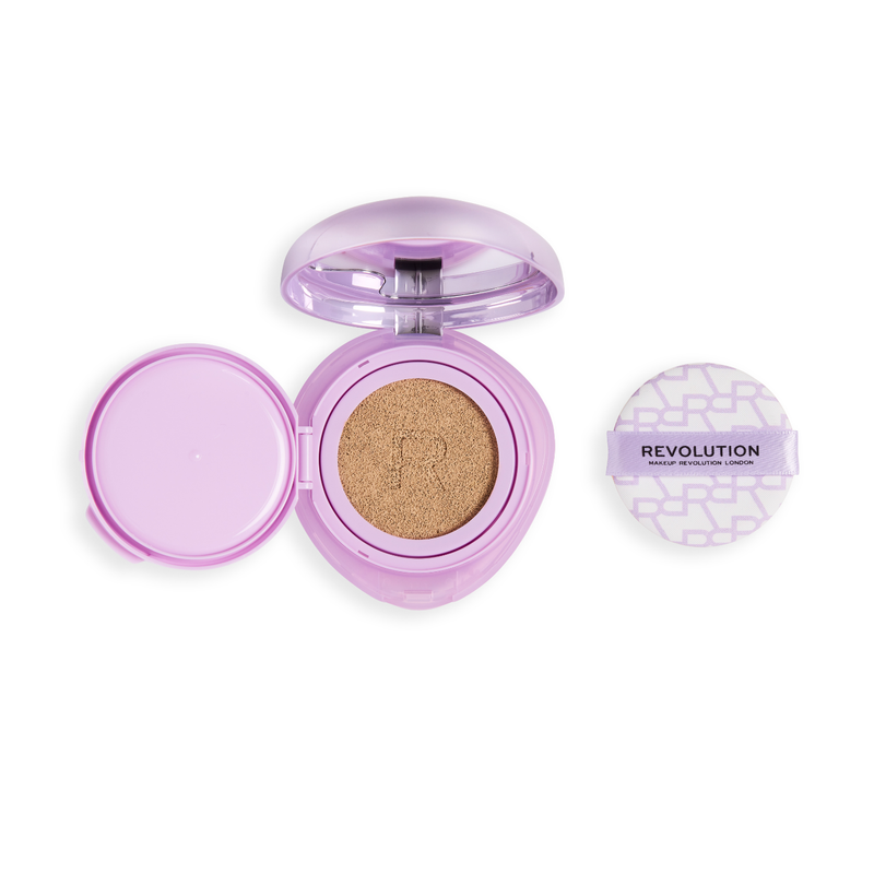 Revolution Superdewy Cushion Foundation Light Neutral Cool, lichte foundation met dewy finish