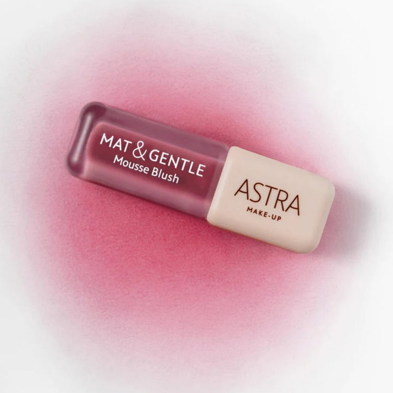 Astra Make Up Mat & Gentle Mousse Blush Arabesque, matte mousse blush voor wangen.