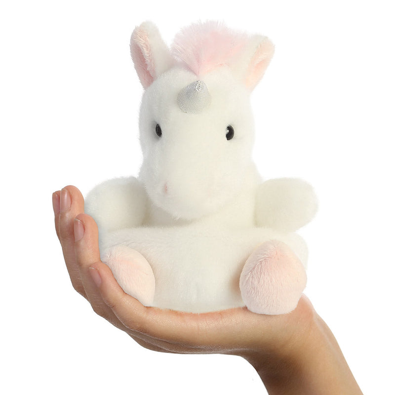 Aurora World Palm Pals Sassy Unicorn, zachte eenhoorn knuffel van gerecycled materiaal, foto 2 van 5