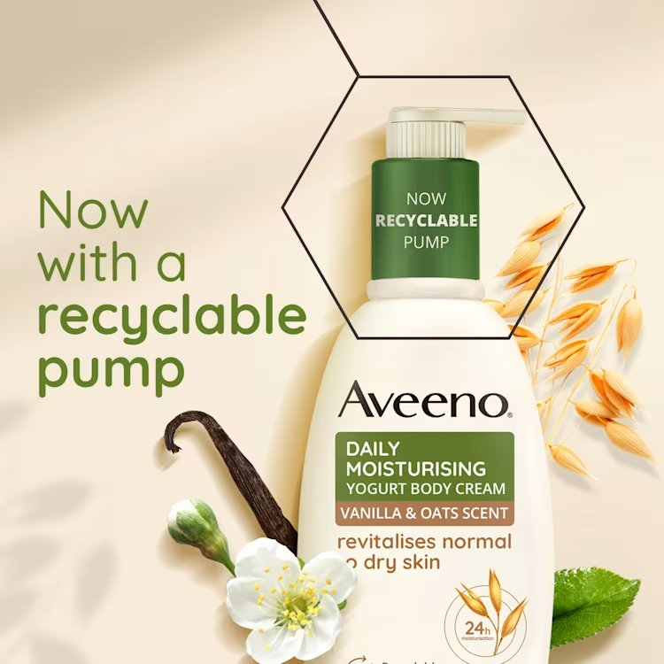 Aveeno Daily Moisturiser Yogurt Body Cream Vanilla And Oat 300 ml. 4