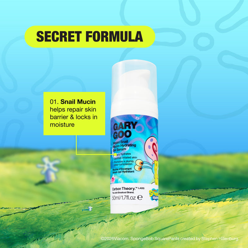 Carbon Theory X Spongebob Squarepants Gary’s Goo Snail Mucin Hydrating Gel Serum 2