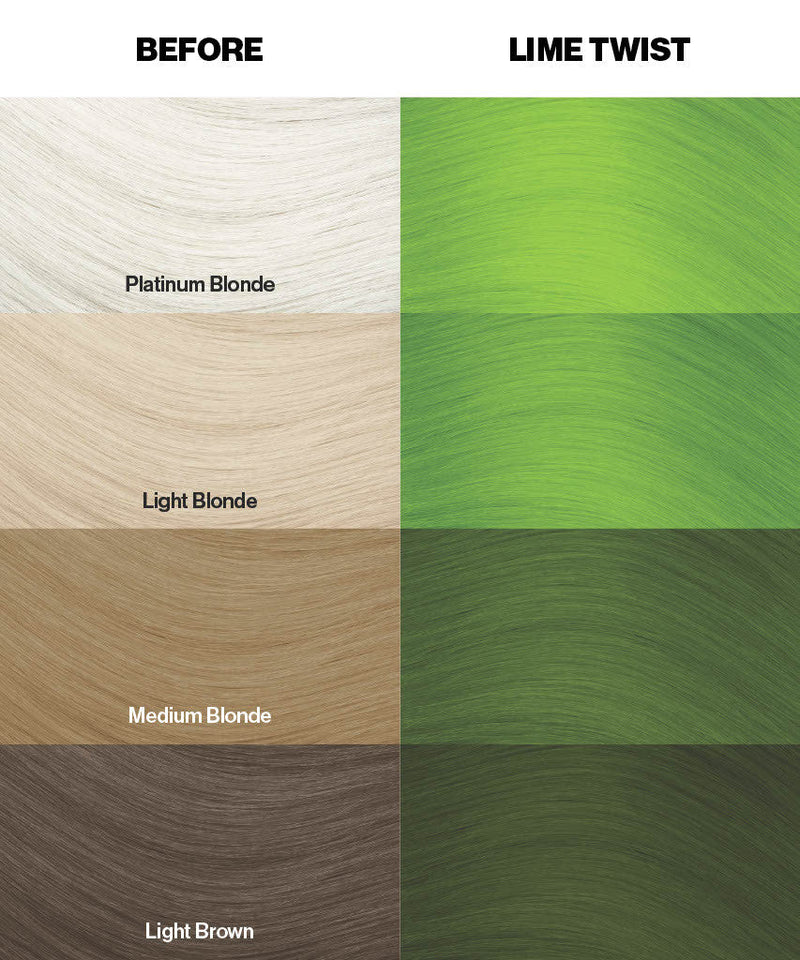Crazy Color 68 Lime Twist, semi-permanente haarverf in felgroen, foto 2 van 8