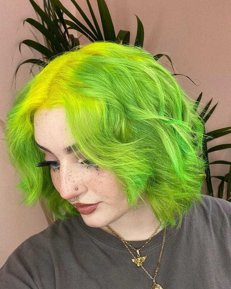 Crazy Color 68 Lime Twist, semi-permanente haarverf in felgroen, foto 3 van 8