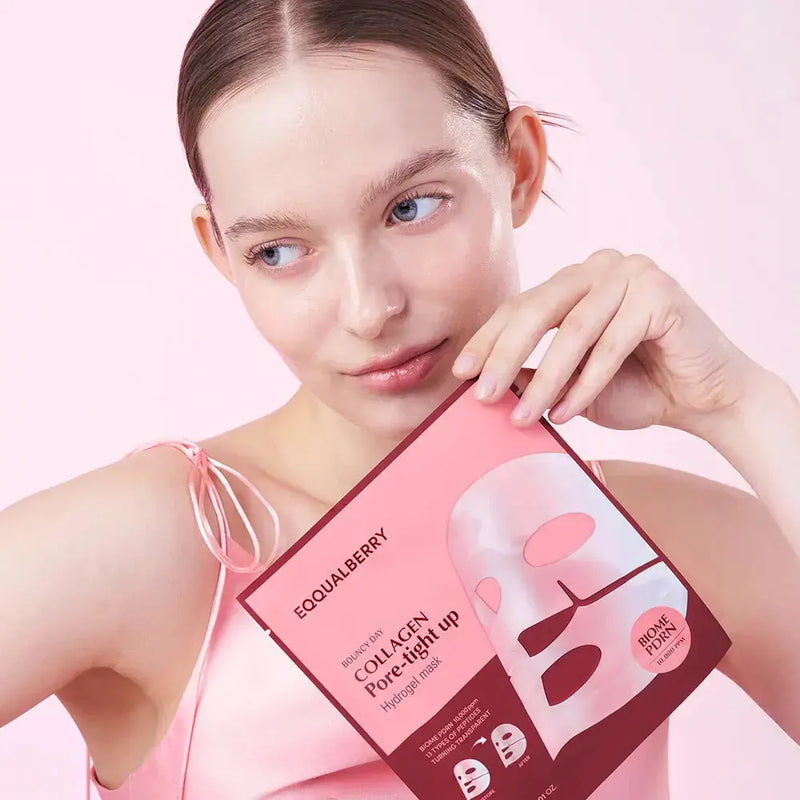 Eqqualberry Collagen Pore-Right Up Hydrogel Mask 4-Pack