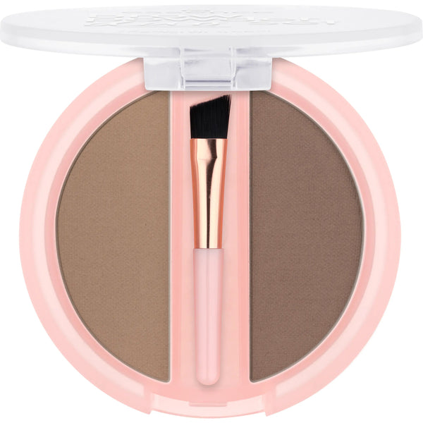 Essence Brow Powder Duo Set 01 Light, wenkbrauwpoeder duo met kwastje