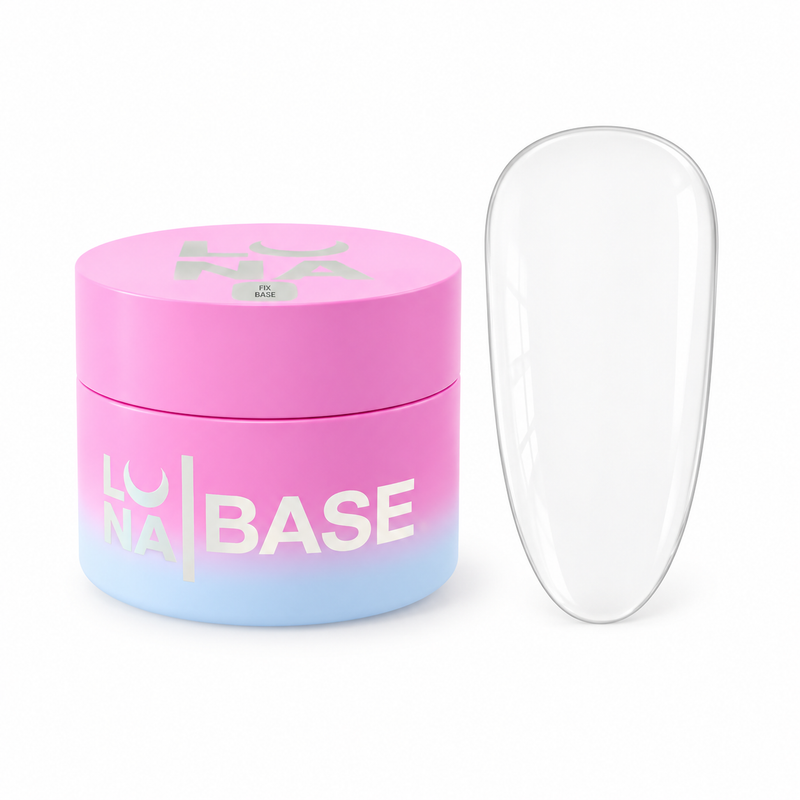 Lunamoon Fix Base, transparante gellak base coat voor het egaliseren van nagels
