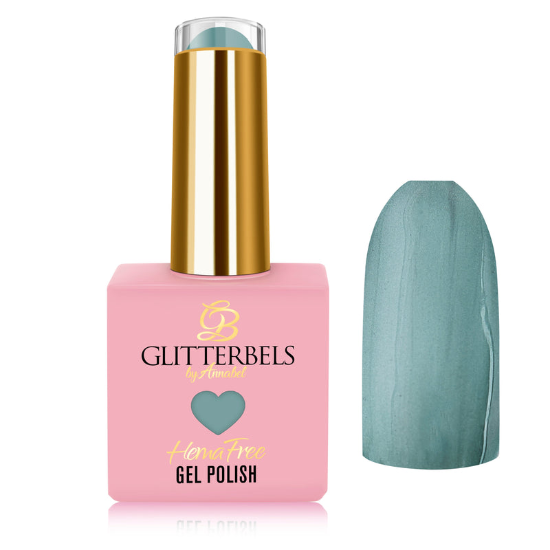 Glitterbels Gel Polish Turquoise Sky, turkooisblauwe gellak met magnetisch effect