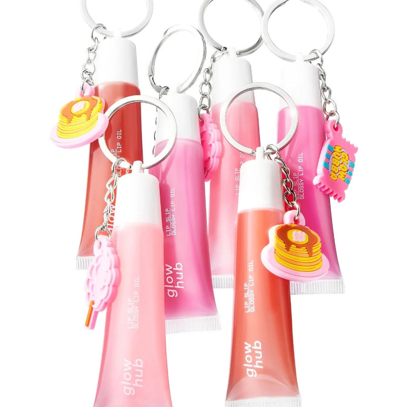 Glow Hub Lip Slip Glossy Lip Oil Pancake Stack, een hydraterende lipolie met glanzende finish.