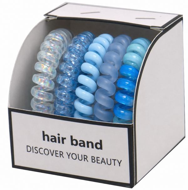 Hair Musthaves Rubber Hair Bands Blue 5pcs