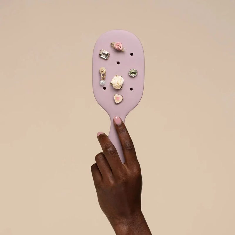Kitsch KitschPop Paddle Brush & Charm Set Soft Violet