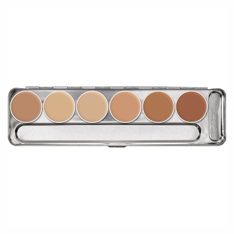 Kryolan Professional Make-up Rubber Mask Grease Palette 6 Colors Standard