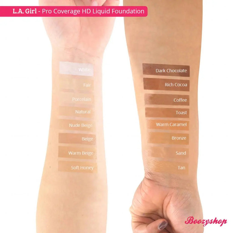 LA Girl HD Liquid Foundation GLM643 Porcelain, vloeibare foundation voor het gezicht, foto 2 van 3