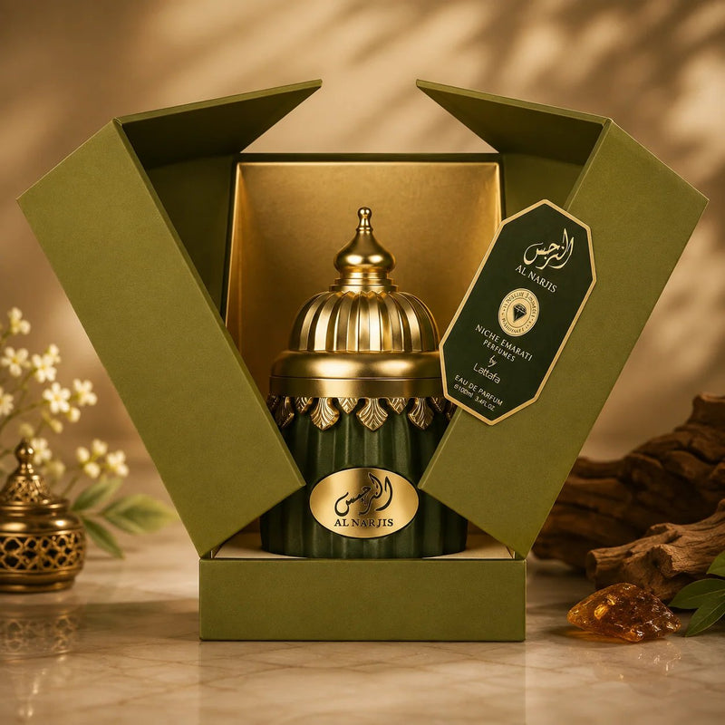 Lattafa Niche Emarati Al Narjis Eau de Parfum, unisex geur met bergamot en patchouli, foto 2 van 2