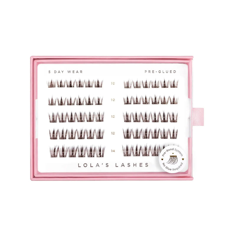 Lola's Lashes Feathered Dark Brown Pre-Glued Lashes