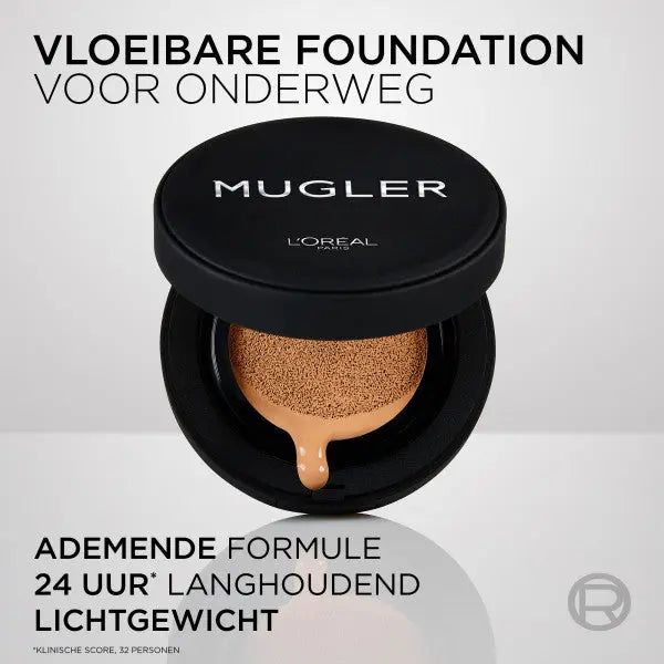 L'Oréal Paris x Mugler Subtle Glow Cushion Foundation 9, lichtgewicht foundation, foto 3 van 7