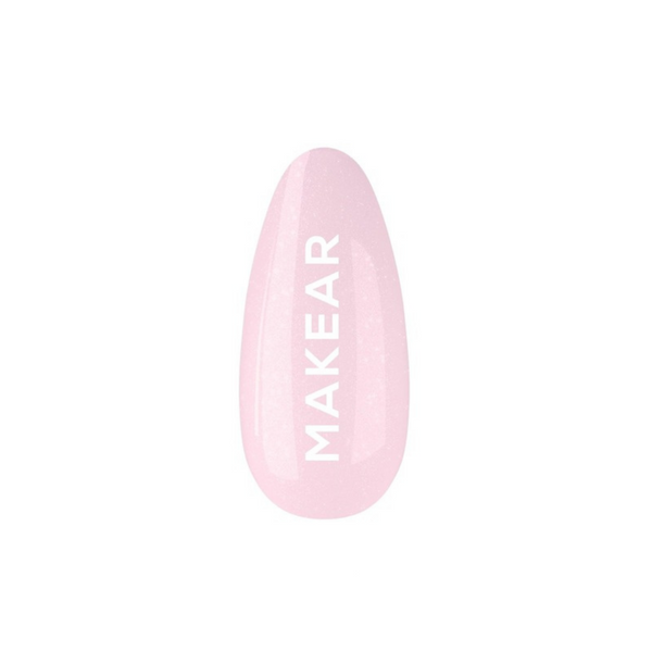 Makear UV Gel Polish 641, semi-transparante roze gellak met shimmer