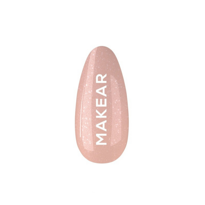 Makear UV Gel Polish 644, warme beige gellak met fijne shimmer