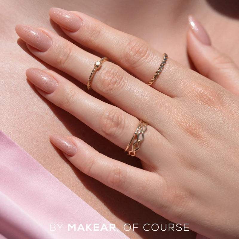 Makear UV Gel Polish 645, beige gellak met fijne shimmer