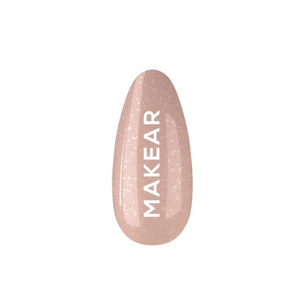 Makear UV Gel Polish 645, beige gellak met fijne shimmer
