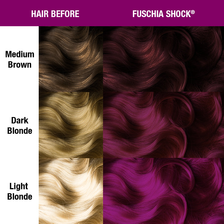 Manic Panic High Voltage Classic Cream Formula Fuschia Shock, semi-permanente fuchsia haarverf, kleurenoverzicht