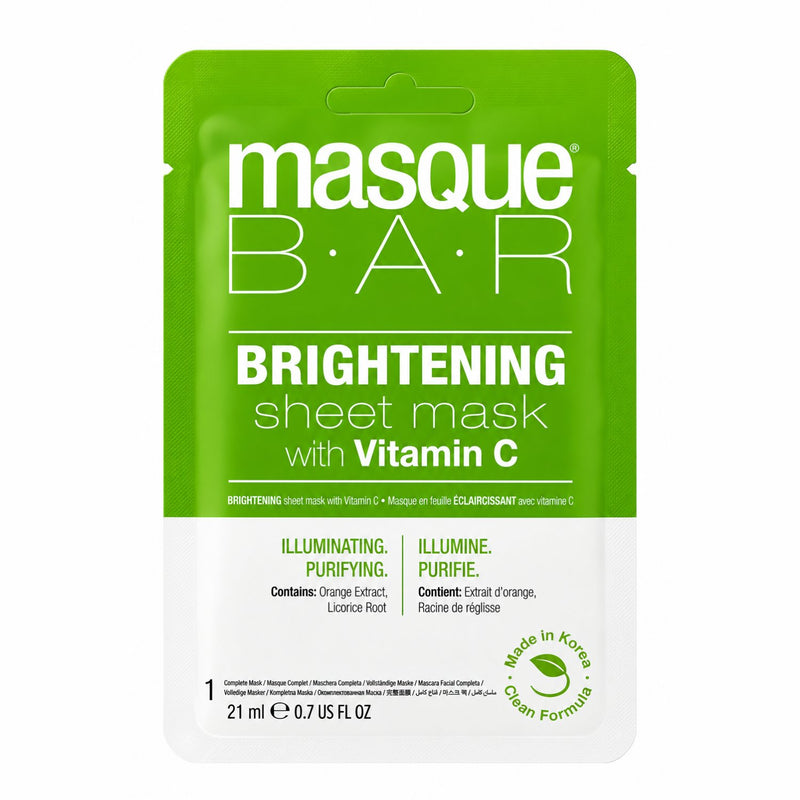 Masque Bar Sheet Mask Brightening, verhelderend sheetmasker met vitamine C
