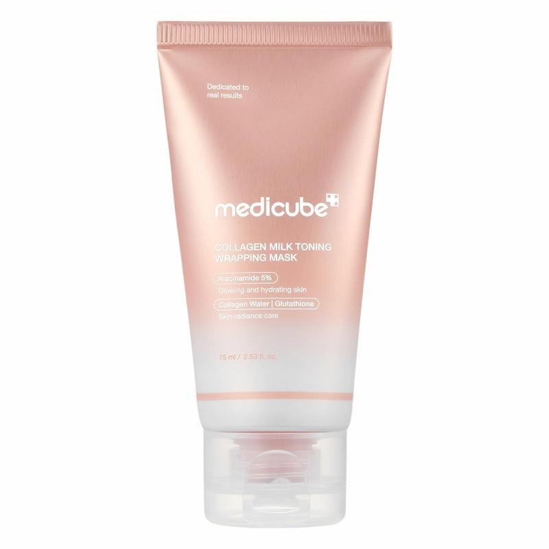 Medicube Collagen Milk Toning Wrapping Mask, hydraterend en verhelderend peel off masker met collageen.