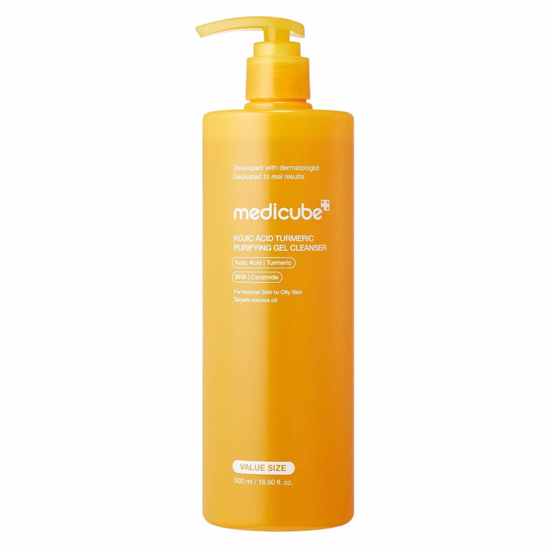 Medicube Kojic ACID Turmeric GEL TO FOAM Cleanser, gel-naar-schuim gezichts- en lichaamsreiniger