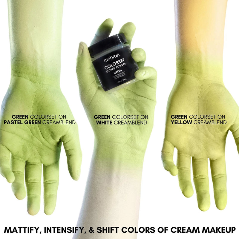 Mehron Makeup Colorset Setting Powder Green
