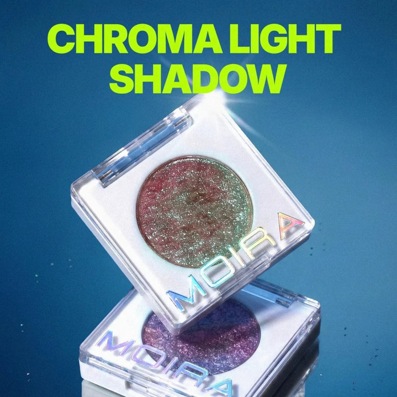 Moira Chroma Light Shadow 028 Aurora, paarse metallic oogschaduw, foto 5 van 5