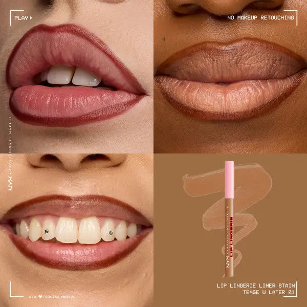 NYX Professional Makeup Lip Lingerie Lip Liner Stain Tease U Later