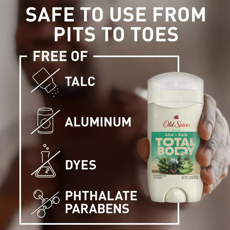 Old Spice Total Body Deodorant Aloe And Rain 5