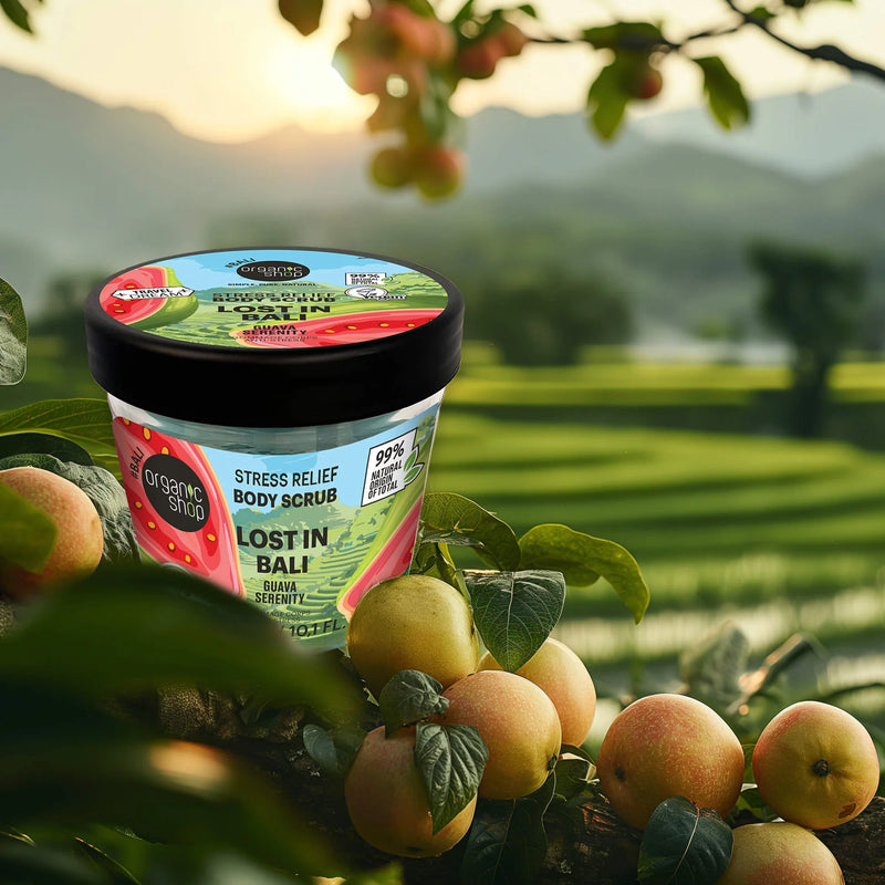 Organic Shop Body Scrub Lost In Bali Stress Relief Guava Serenity