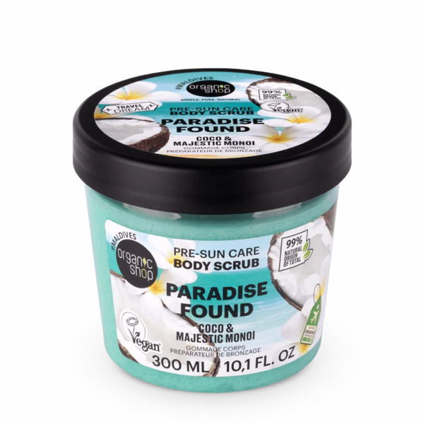 Organic Shop Body Scrub Paradise Found Pre-Sun Care Coco & Majestic Monoi