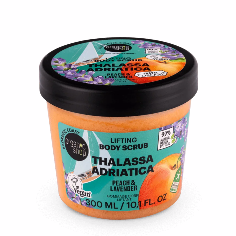Organic Shop Body Scrub Thalassa Adriatica Lifting Peach & Lavender