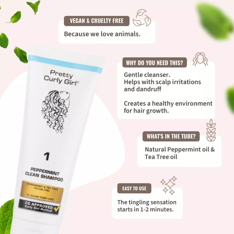 Pretty Curly Girl Peppermint Clean Shampoo 100 ml.