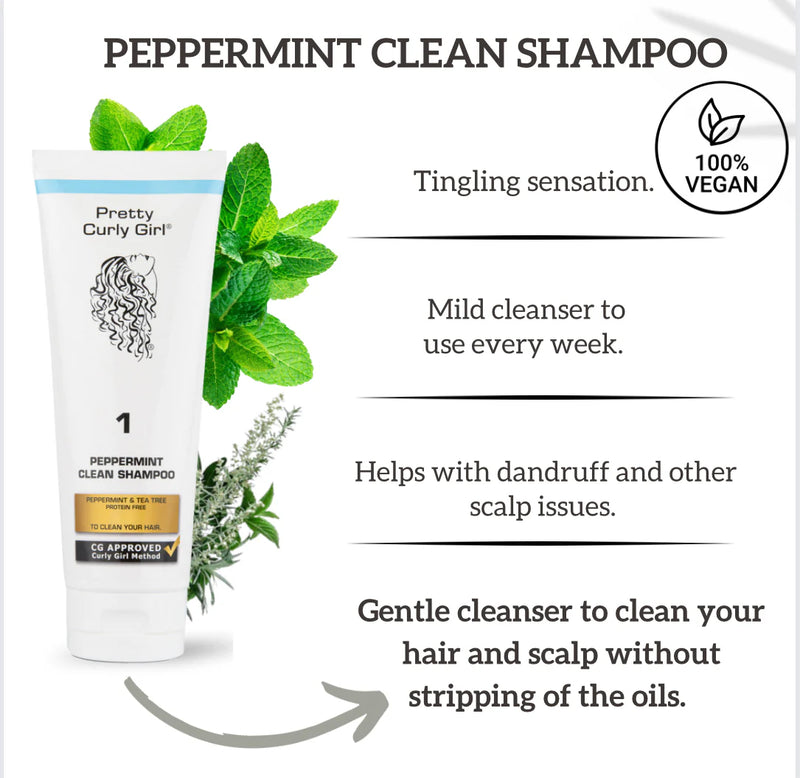 Pretty Curly Girl Peppermint Clean Shampoo 100 ml.