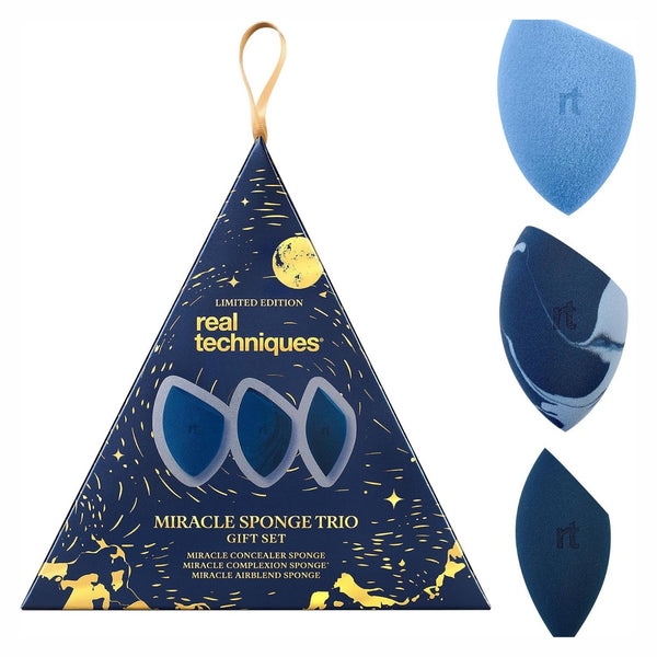 Real Techniques Miracle Sponge Trio, set van drie make-up sponsjes voor het gezicht