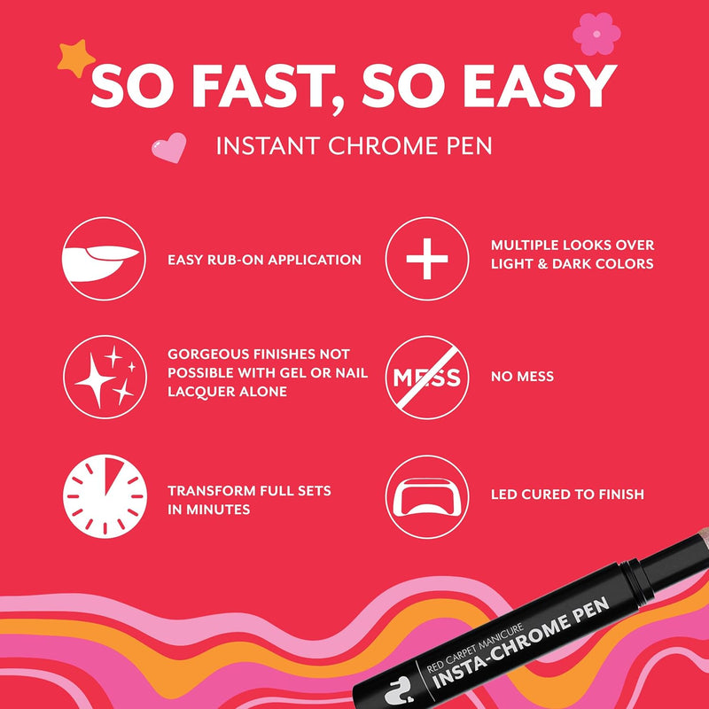 Red Carpet Manicure Insta-Chrome Pen Gold Holographic