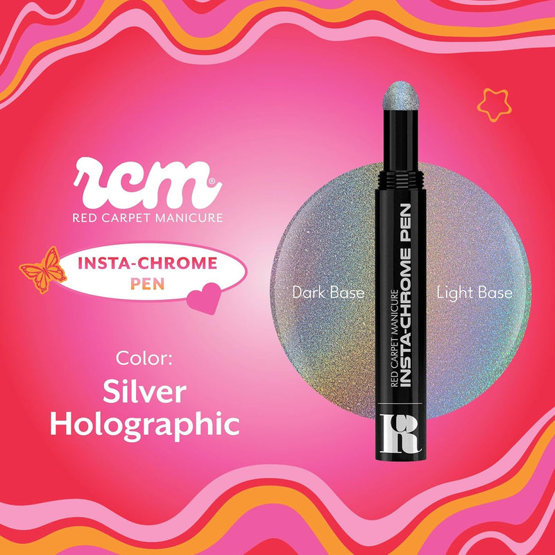 Red Carpet Manicure Insta-Chrome Pen Silver Holographic