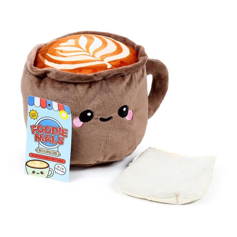 Squishy Foodiemals Cappuccino Microwavable Plush Lavender Heat Pack, zachte knuffel met warmtefunctie, foto 3 van 3