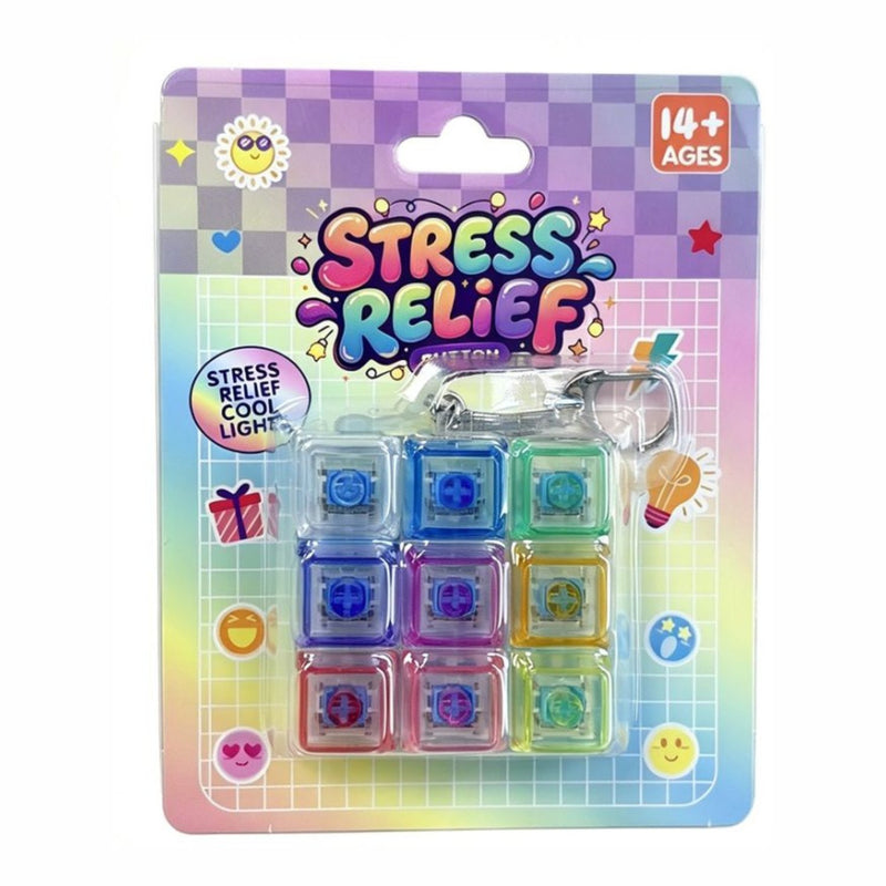 Squishy Clicking Keyboard ASMR Keychain, fidget toy sleutelhanger met klikkende toetsen