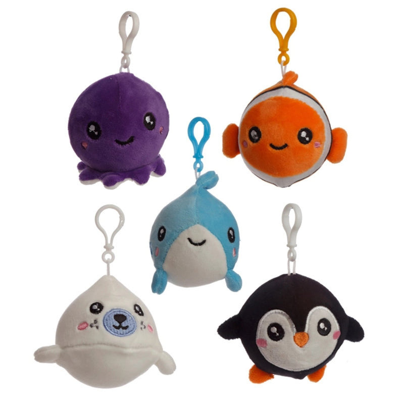 Squishy Mystery Adoramals Cuddlies Plush Sealife Keyring Squishy, pluche zeedier sleutelhanger