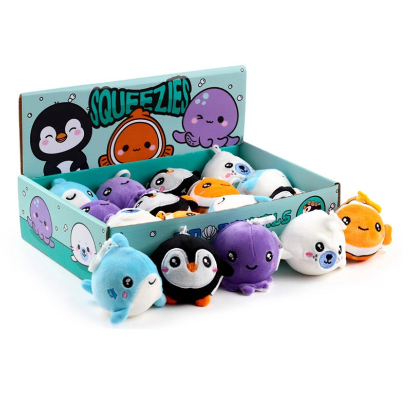 Squishy Mystery Adoramals Cuddlies Plush Sealife Keyring Squishy, pluche zeedier sleutelhanger