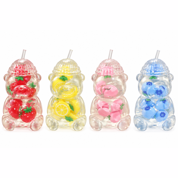 Squishy Mystery Vaseline Jelly Bear Squishy, transparante beer squishy met fruitstukjes