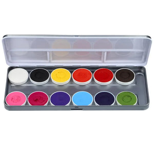 Aqua Face & Bodypaint 12 Color Palette Sparkling Faces