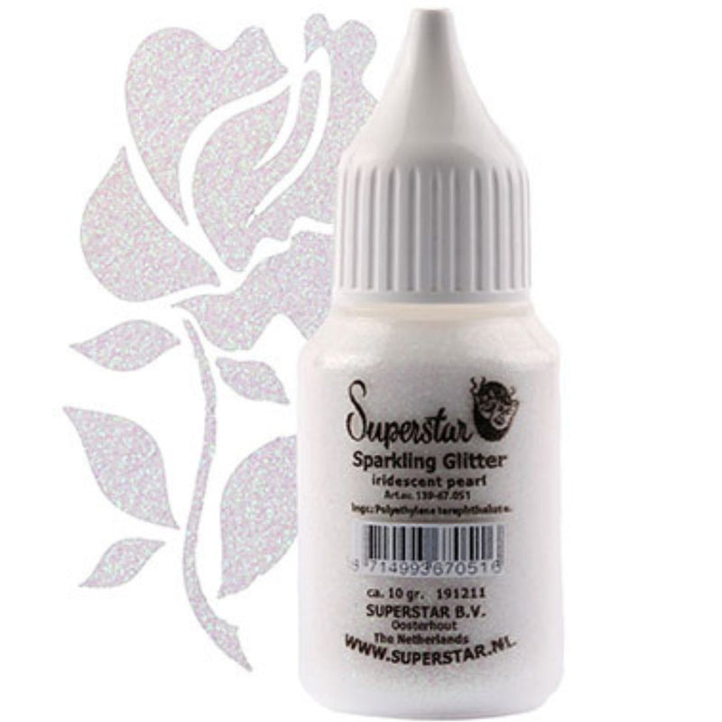 Superstar Sparkling Glitter Iridescent Pearl 139-67.051, losse hologram glitter in pufflesje