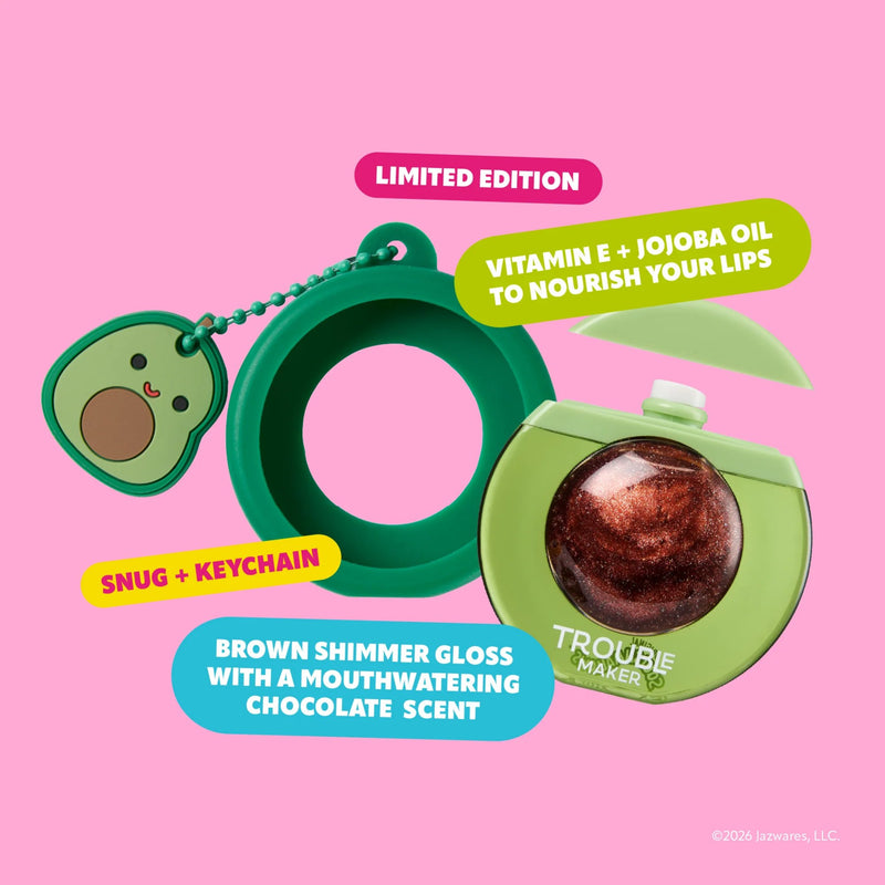Trouble Maker X Squishmallows Austin The Avocado Brown Bubble Trouble With Snug