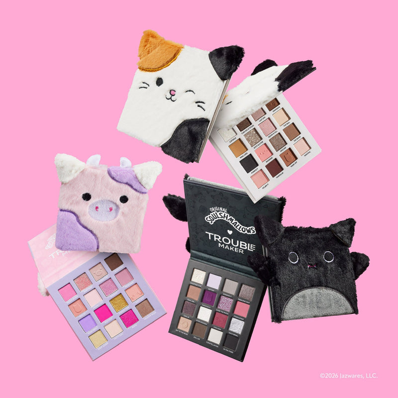 Trouble Maker X Squishmallows Patty The Cow Fluffy Pink Palette