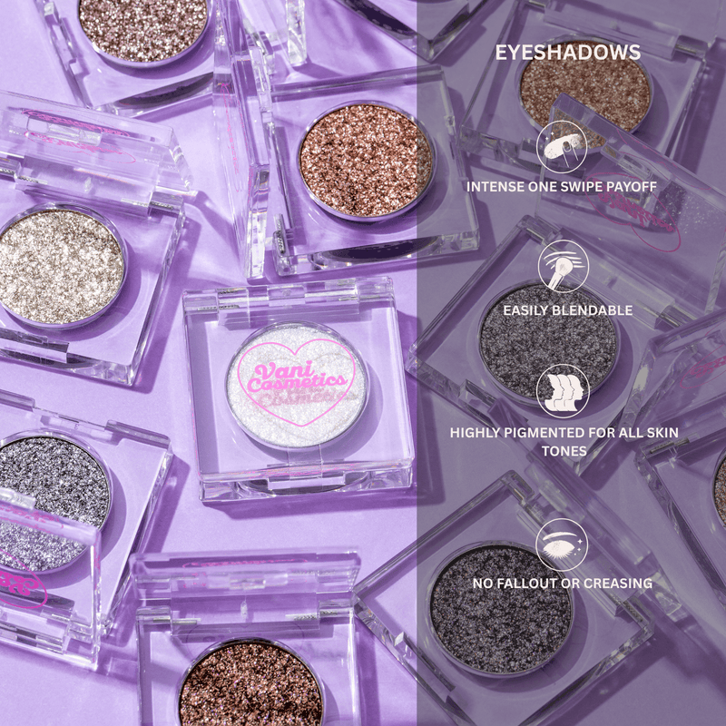 Vani Cosmetics Eyeshadow Aurora, geperste glitter oogschaduw, foto 4 van 7